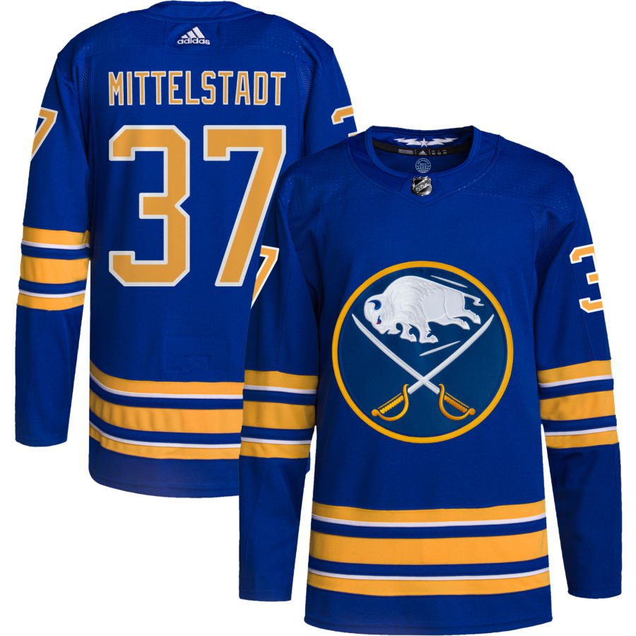 Buffalo Sabres #37 Casey Mittelstadt Royal Home Authentic Pro Jersey