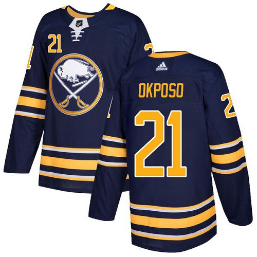 Buffalo Sabres #21 Kyle Okposo Authentic Navy Home Jersey