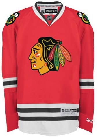 Chicago Blackhawks Mens Bobby Hull Premier Home Jersey with AUTHENTIC TACKLE-TWILL LETTERING
