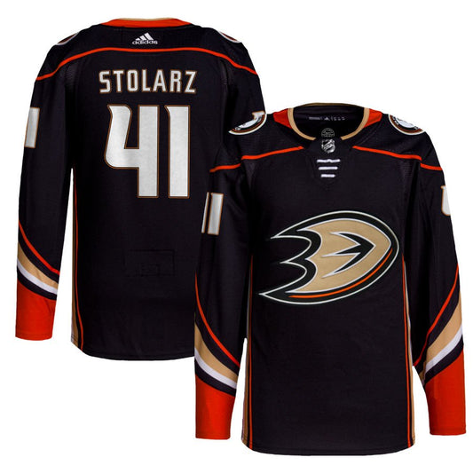 Anaheim Ducks #41 Anthony Stolarz Black Home Authentic Jersey