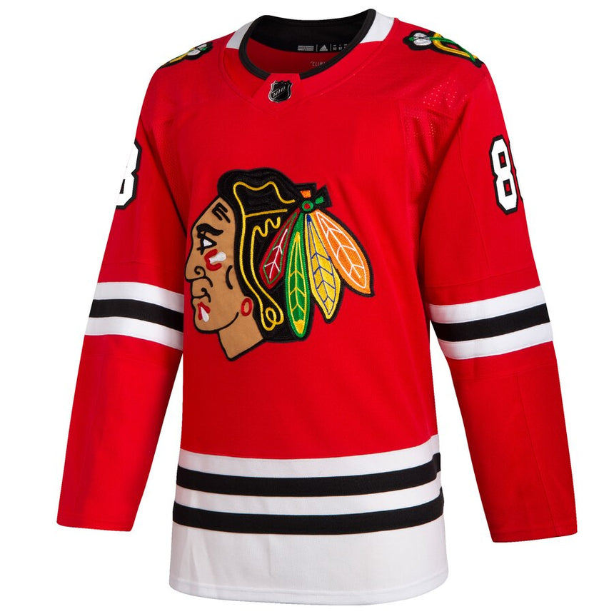 Men's Chicago Blackhawks Patrick Kane adidas Red Home Authentic Player Jersey (updated collar)