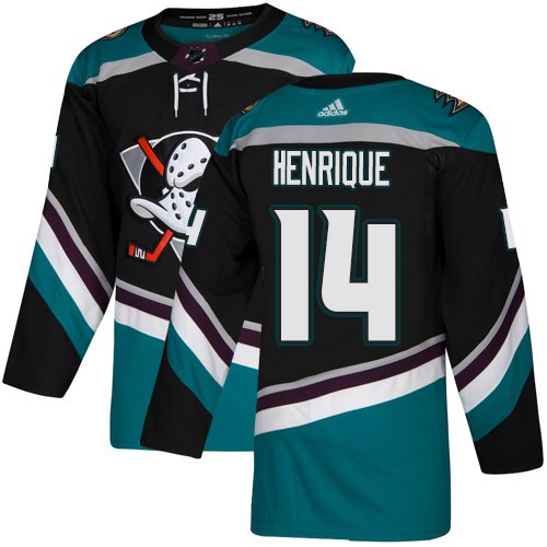 Adidas Anaheim Ducks No14 Adam Henrique Black/Teal Alternate Authentic Youth Stitched NHL Jersey