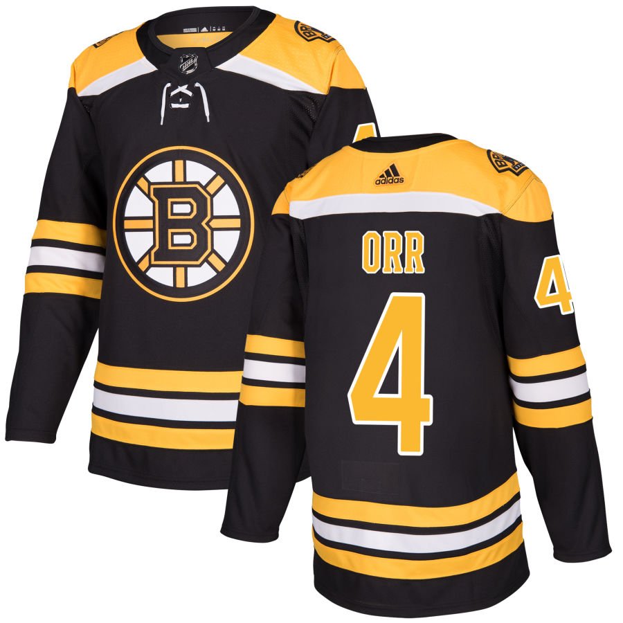 Boston Bruins #4 Bobby Orr Black Home Jersey