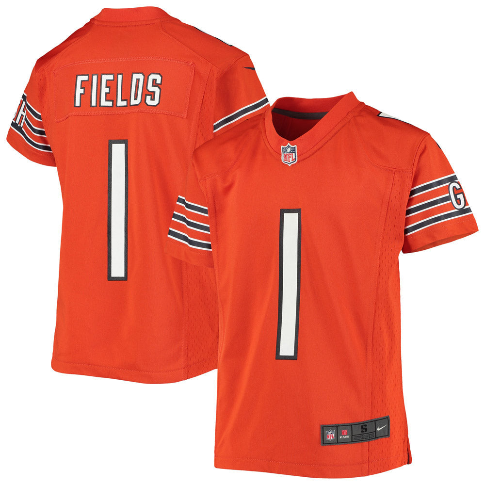 Youth Chicago Bears Justin Fields Game Jersey Orange