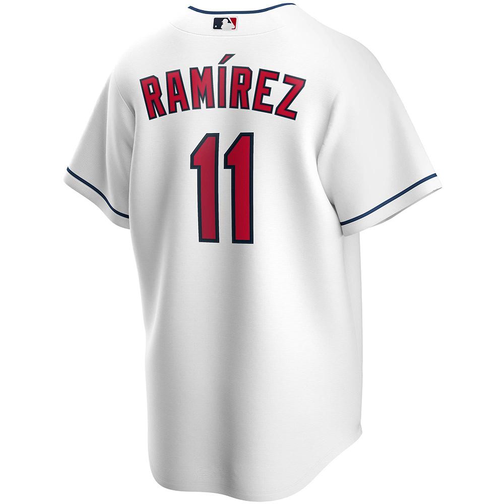 Mens Cleveland Indians Jose Ramirez Cool Base Replica Jersey White